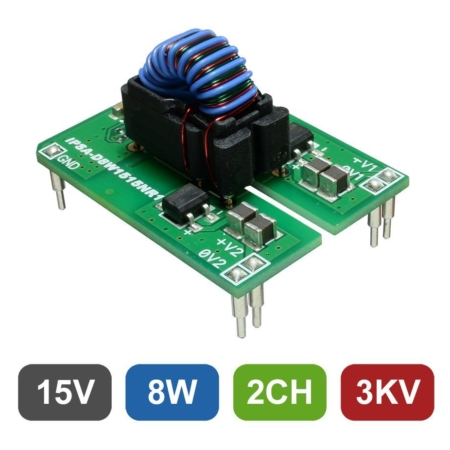 Isolierter 2-Kanal-DC/DC-Wandler mit 8 W für Gate-Drive-Anwendungen