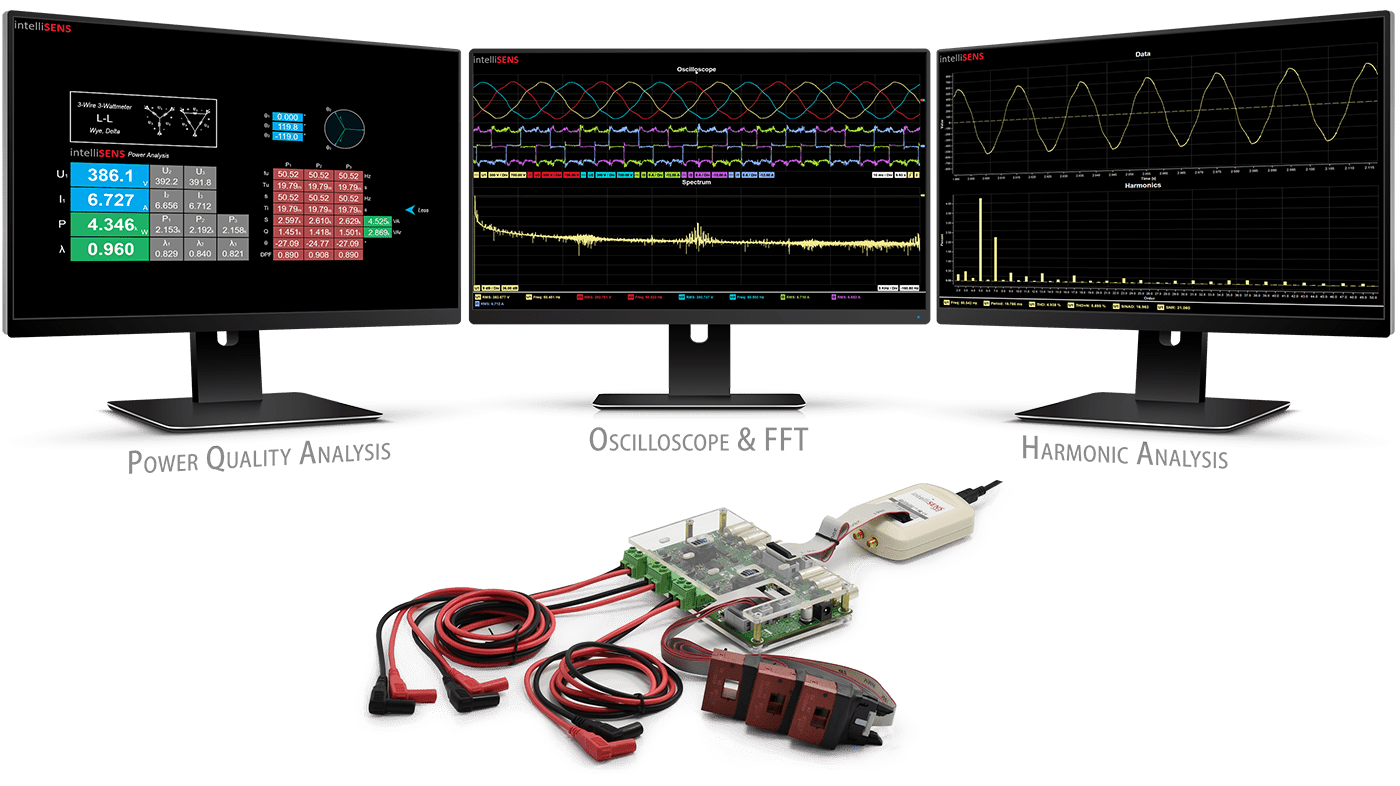 Leistungselektronik-Mess- und DAQ-System, das Tastköpfe, Oszilloskop, Leistungsanalysator und Rekorder ersetzen kann