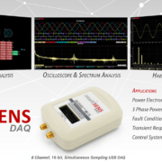 intelliSENS DAQ パワーエレクトロニクスアプリケーション用8チャンネル16ビット同時サンプリングUSB DAQ