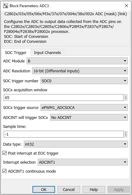 PE-RCP ADC Block Settings
