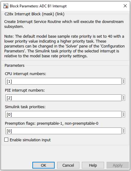 PE-RCP Interrupt Block Settings