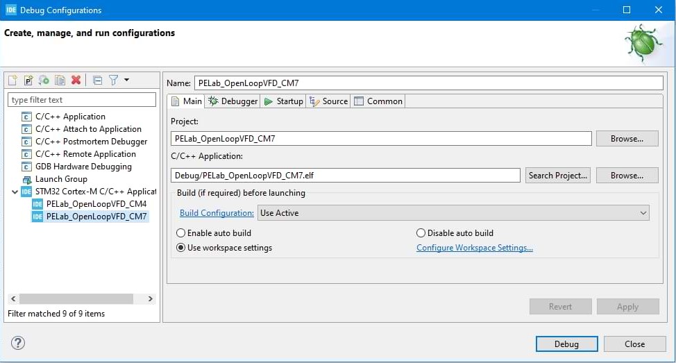 PEControllerBSP debug CM7