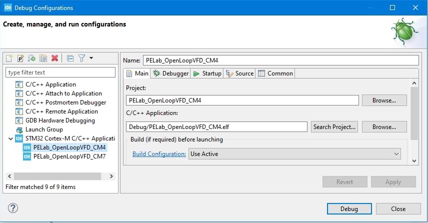 PEControllerBSP debug CM4