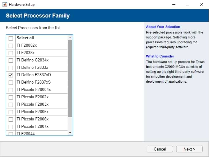 PE-RCP Support Package Processor