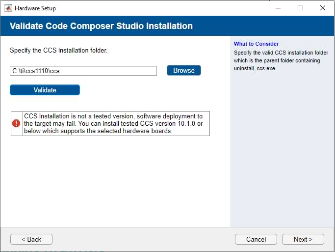 PE-RCP Support Package Validation