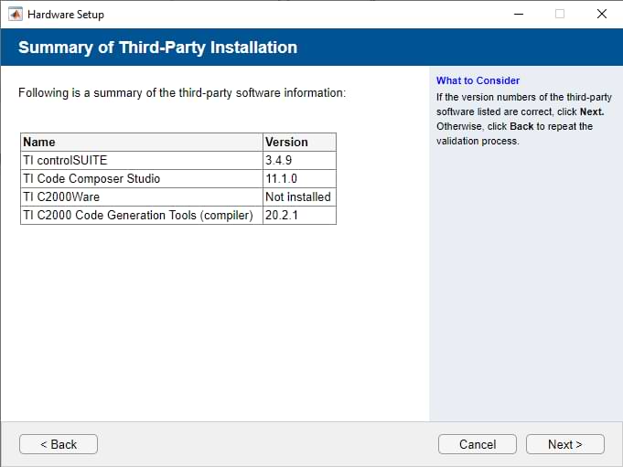 PE-RCP Support Package Summary