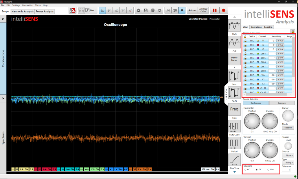 カップリング選択 intelliSENS